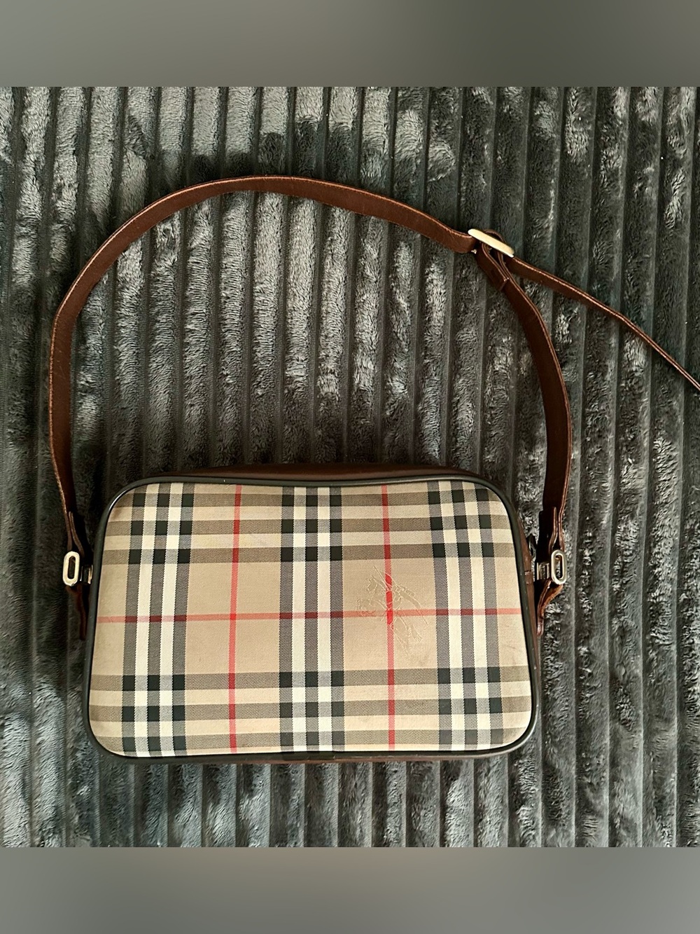 Burberrys 1980-1990 Nova Check Camera Bag crossbody Bag VINTAGE Messenger Bag - Picture 11 of 12